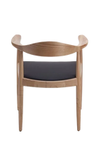Hans Wegner Round Chair - Natural Ash Black Cushion