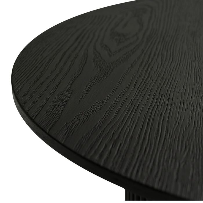 Doric Round Dining Table 120cm - Black