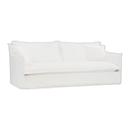 Cove Cotton Linen Slip Cover Sofa 3 Seater White