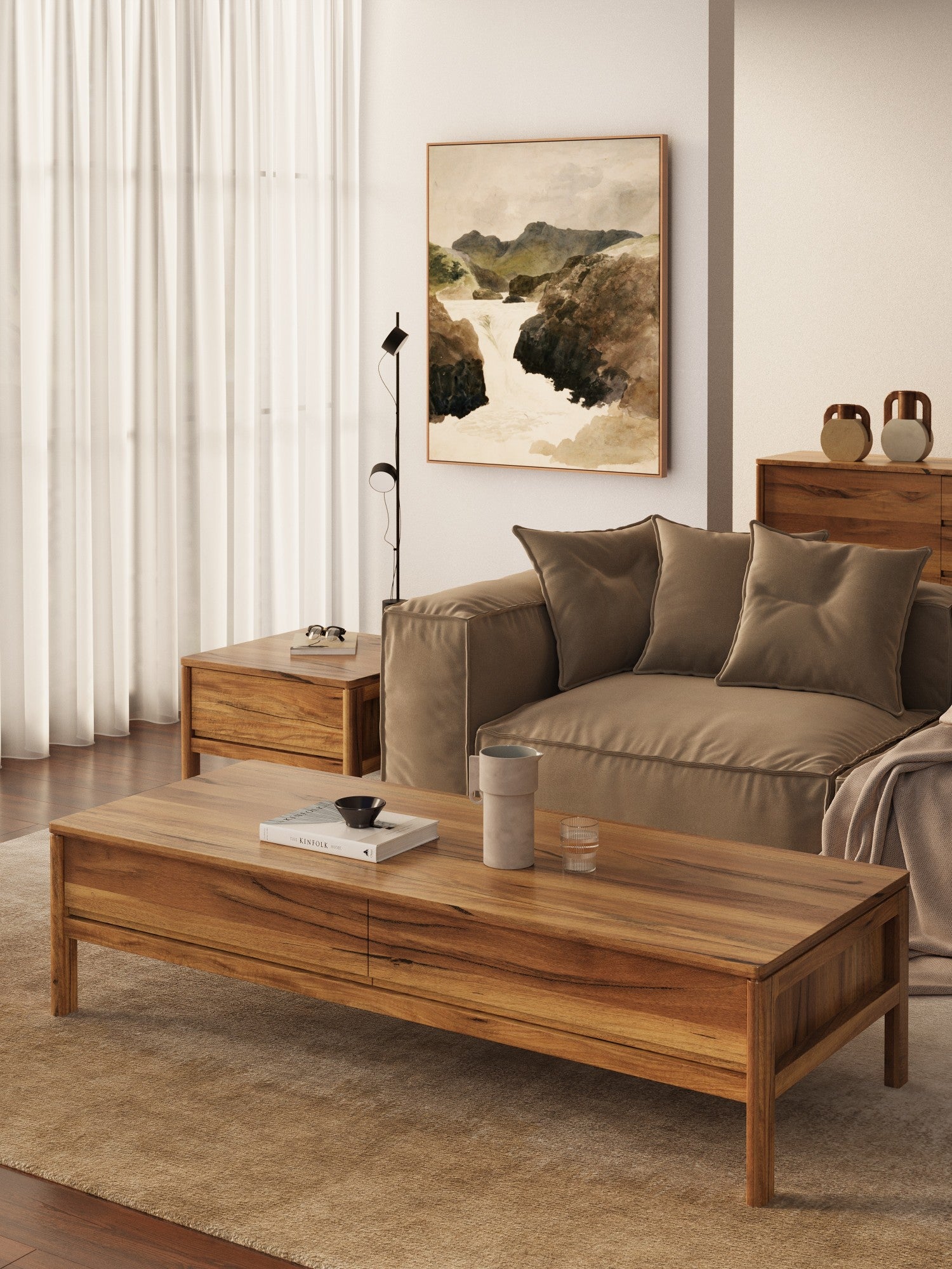 Alessa 600 Side Table - Marri Natural