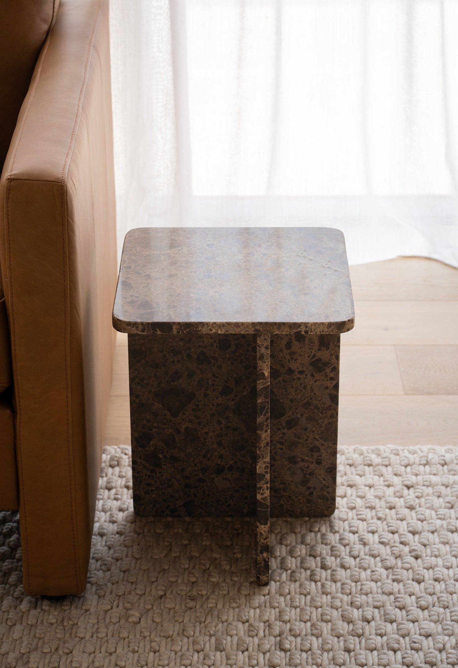 Pierre Side Table - Dark Emperador
