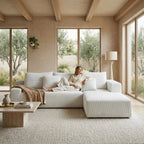 Nubo Corduroy Fabric Compressed Modular Corner Sofa, 3.5 Seater with RHF Chaise