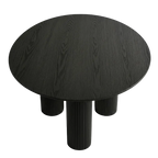Doric Round Dining Table 120cm - Black