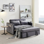 Matilda Velvet Fabric Pull Out Sofa Bed, 2 Seater / Double, Grey