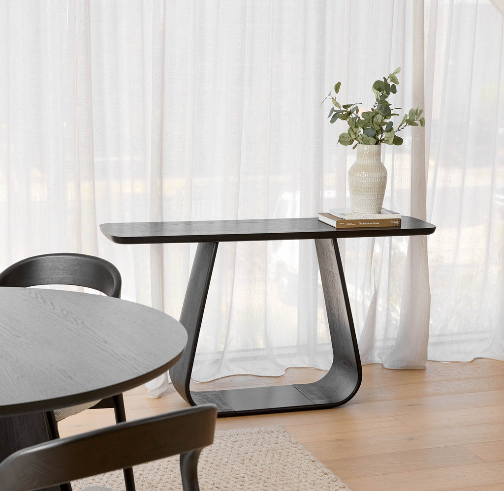 Lambert Console Table - Oak Black