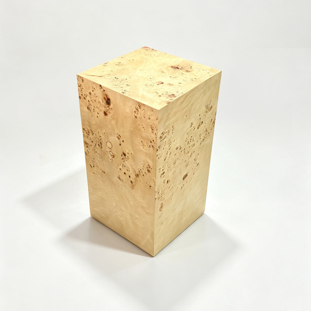 Burl Wood Display Pedestal — Natural