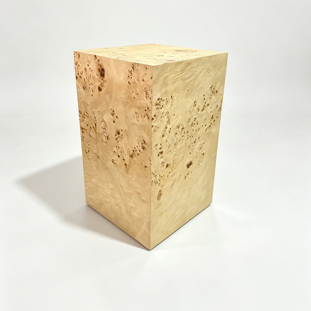 Burl Wood Display Pedestal — Natural