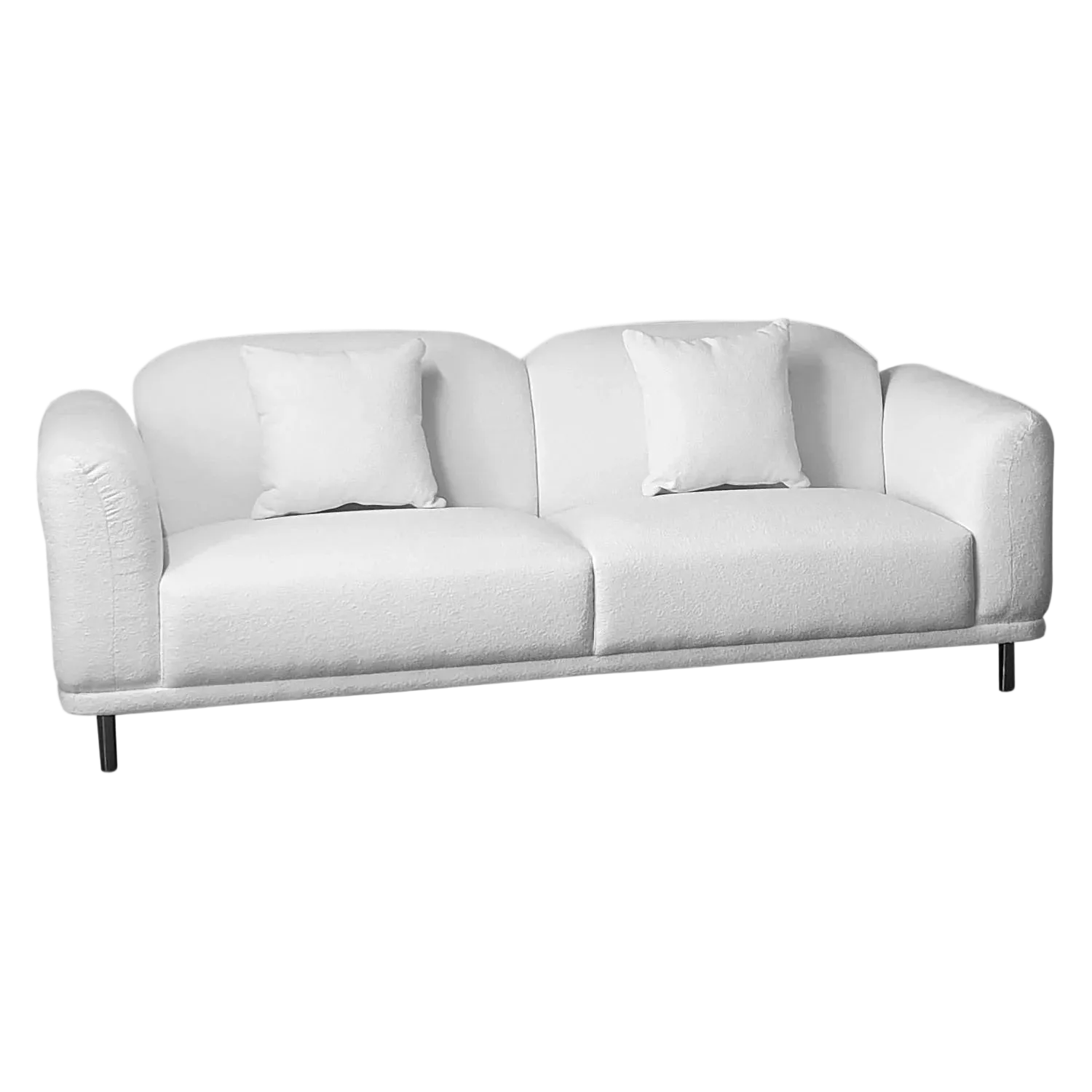 Emiler Boucle Fabric Sofa, 2 Seater