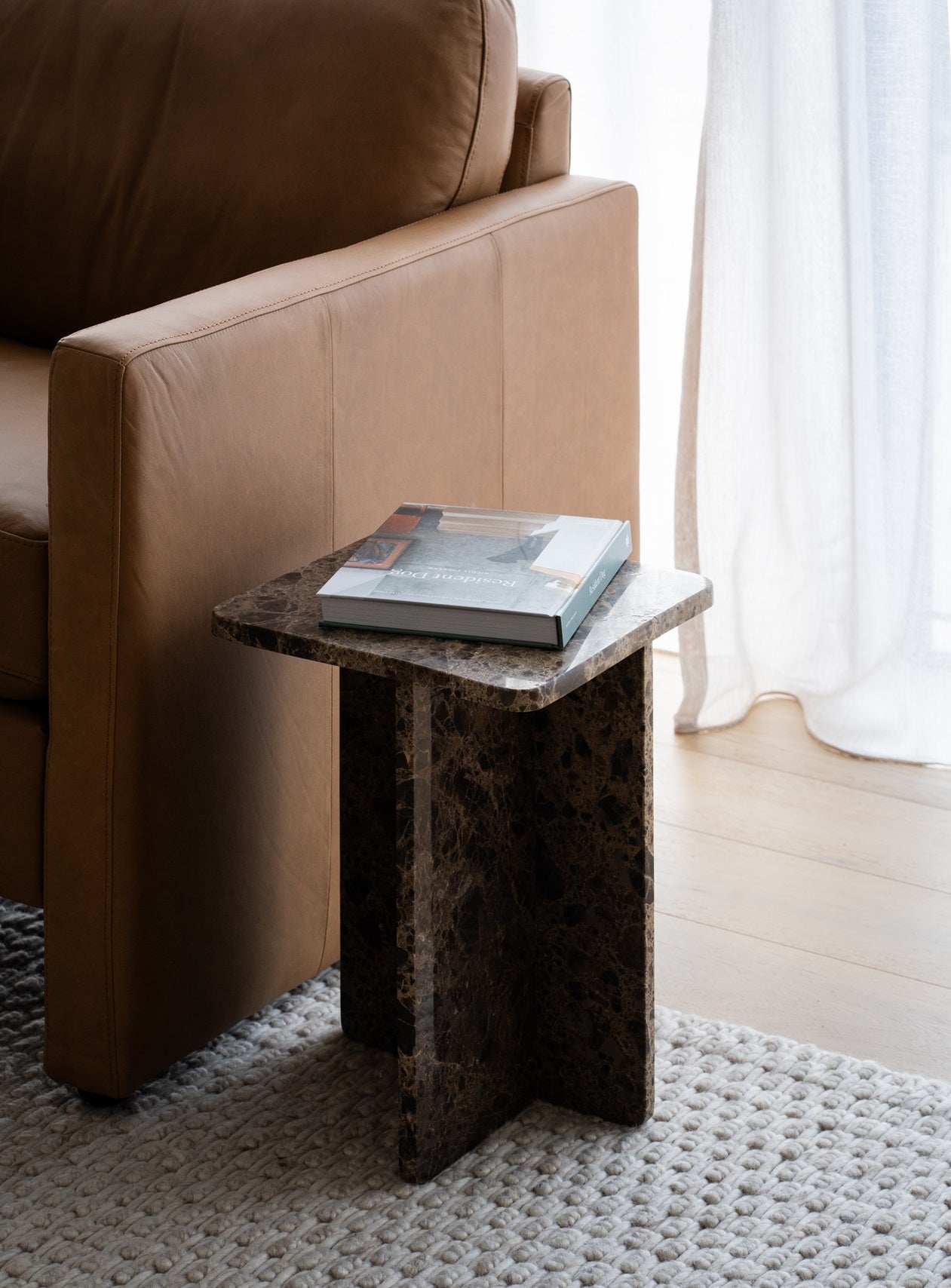 Pierre Side Table - Dark Emperador