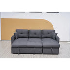 Elinea Fabric Pull Out Sofa Bed, 2 Seater with RHF Storage Chaise, Charcoal