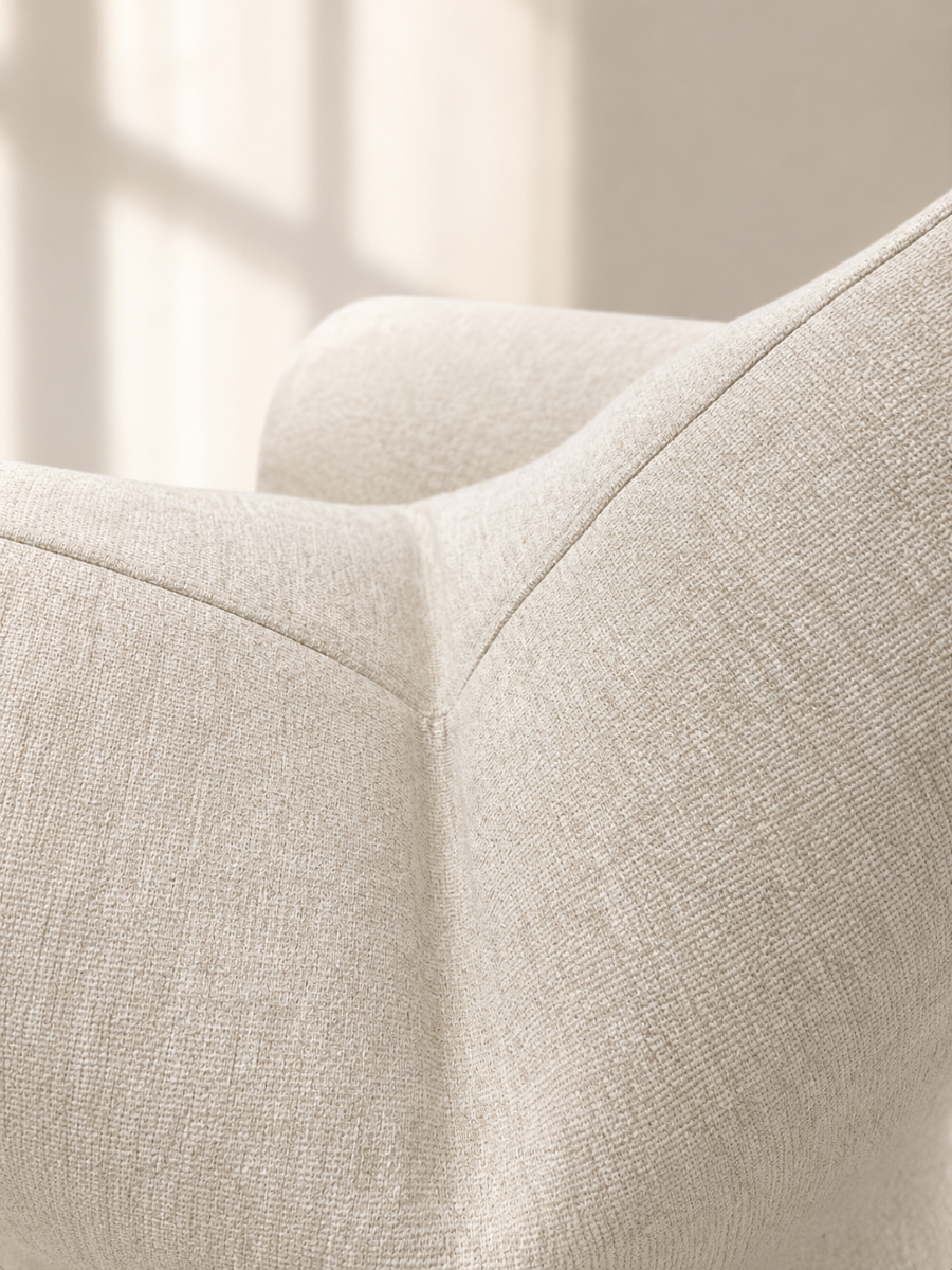 Mocha Check Cushion Feather Insert