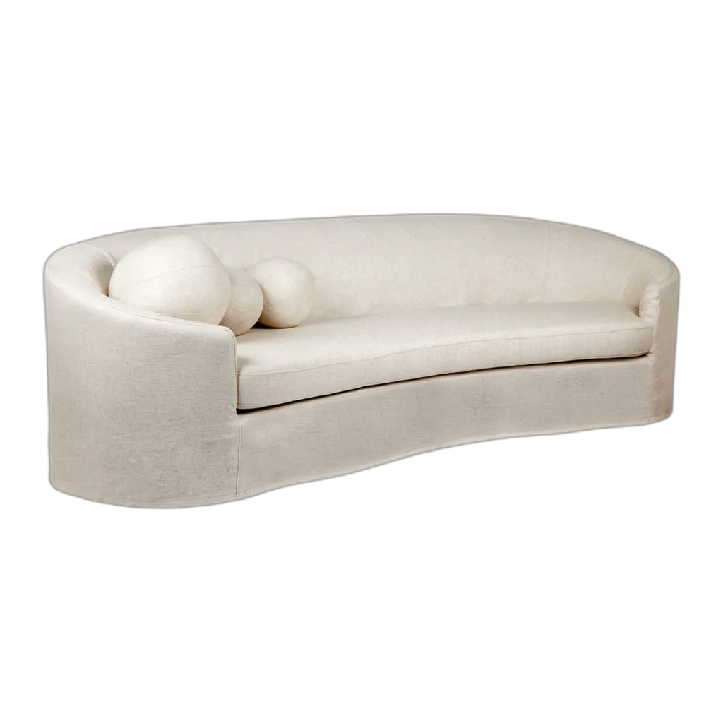 Elle 3 Seater Slip Cover Sofa Natural Linen