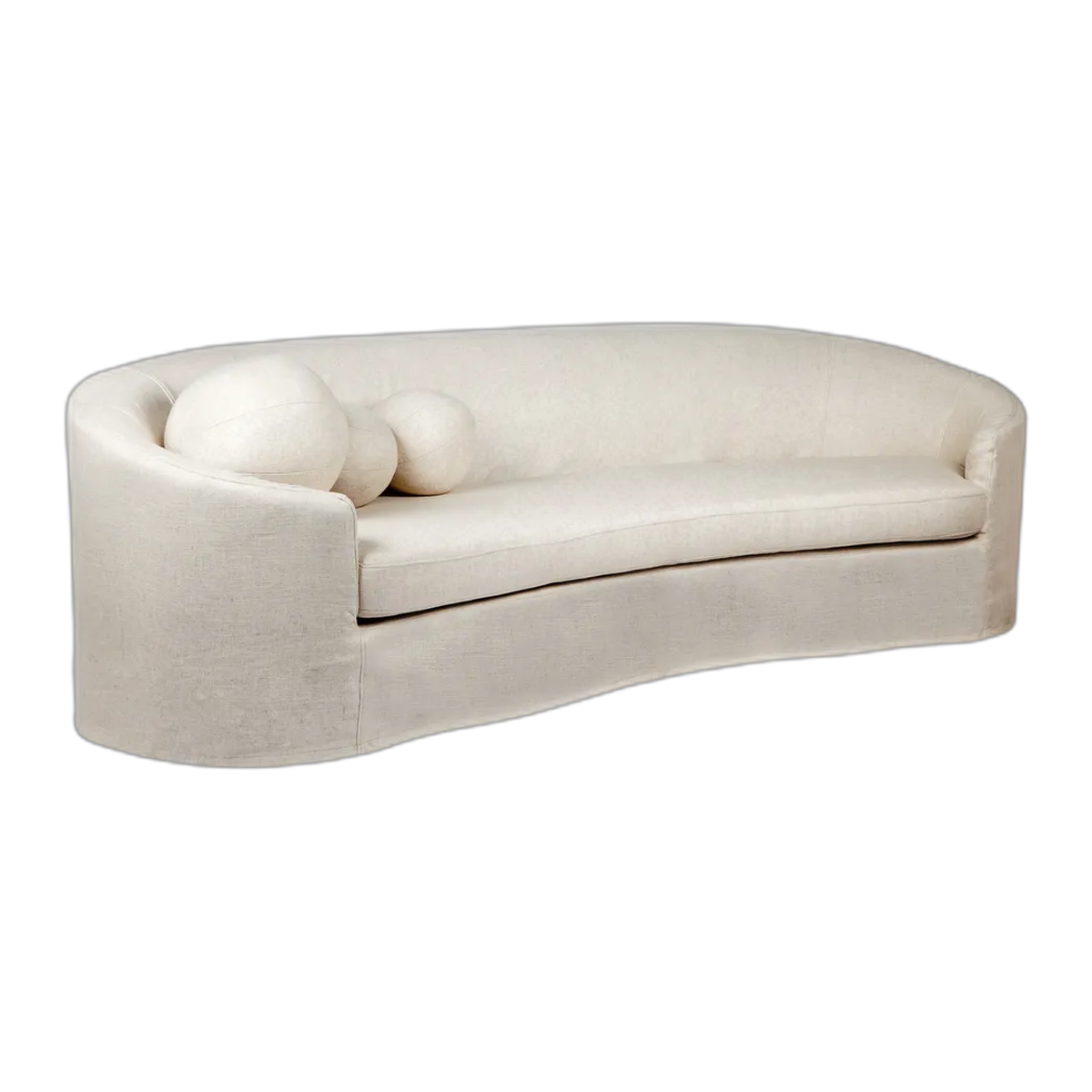 Elle 3 Seater Slip Cover Sofa Natural Linen