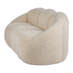 Amalfi Formes Teddy Bear Curved 3 Seater Sofa Off White