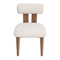 Calder Walnut Frame Leather Dining Chair - Walnut