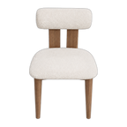 Calder Walnut Frame Leather Dining Chair - Walnut