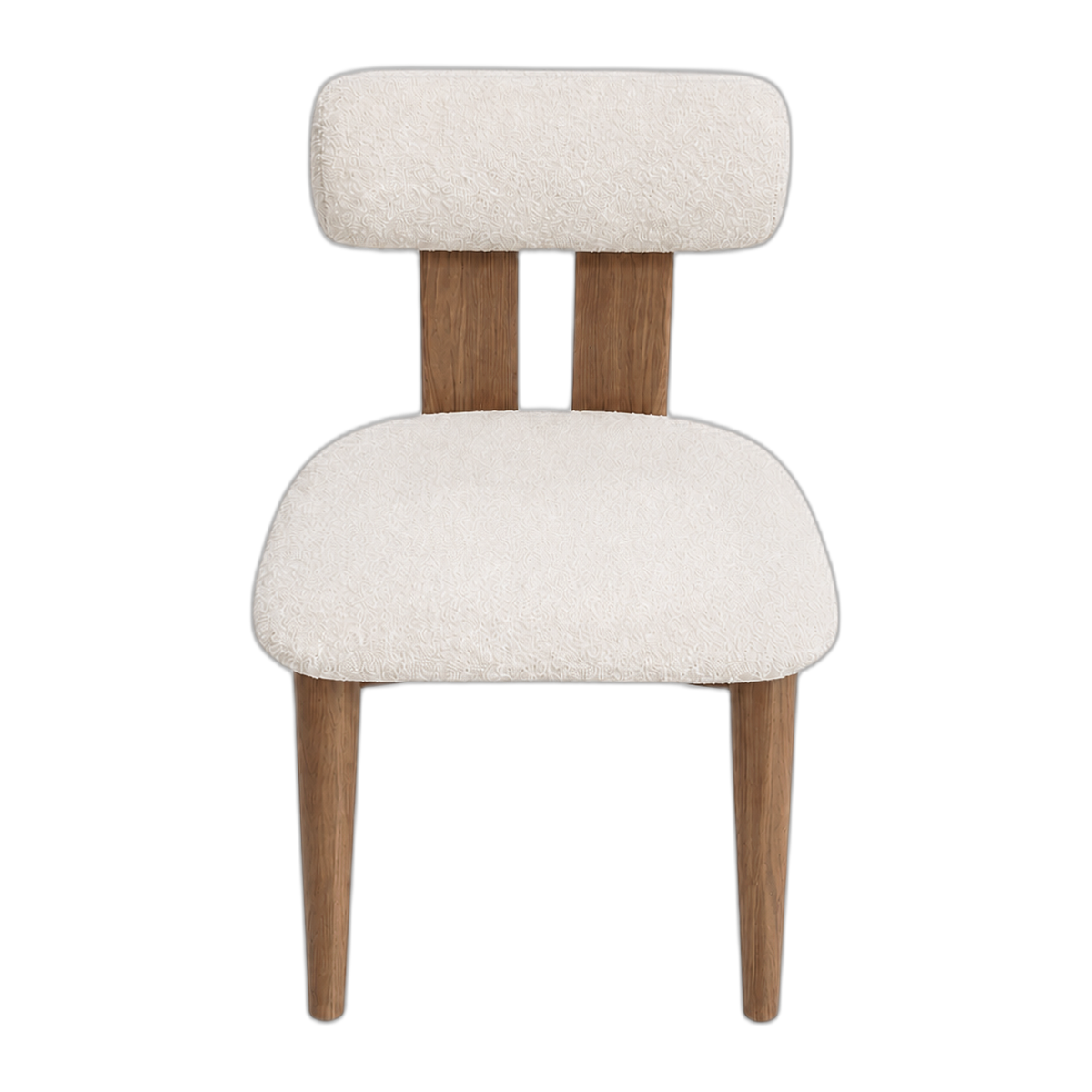 Calder Walnut Frame Leather Dining Chair - Walnut