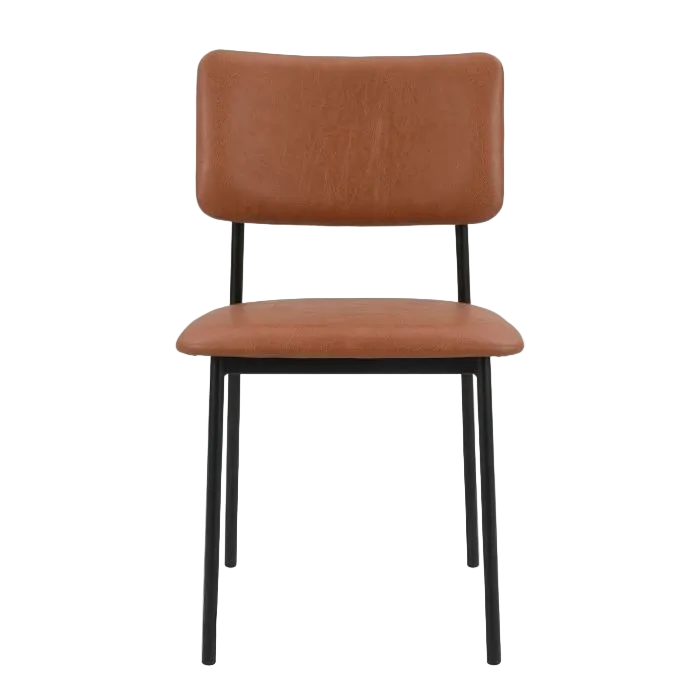 Tom Dining Chair - Brown Vegan Leather