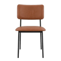 Tom Dining Chair - Brown Vegan Leather