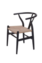 Hans Wegner Wishbone Chair - Black Natural Cord
