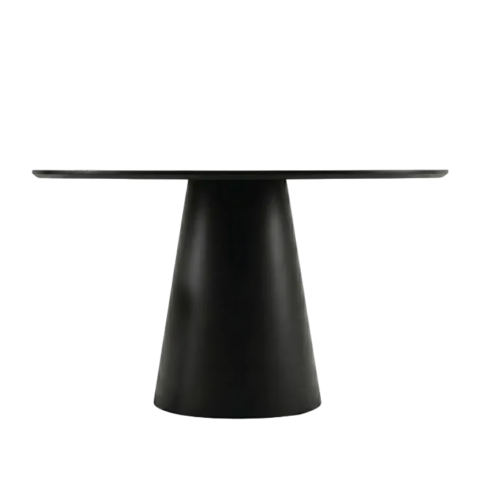 Moon Round Dining Table 120cm - Black