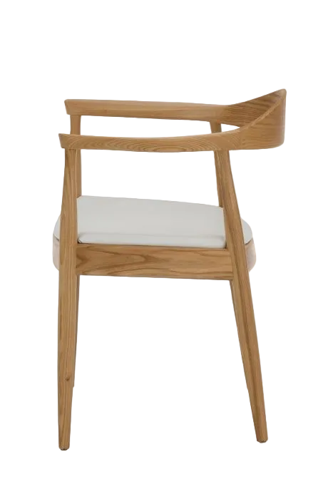 Hans Wegner Round Chair - Natural Ash White Cushion