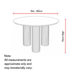 Doric Round Dining Table 120cm - Black
