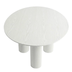 Doric Round Dining Table 120cm - White