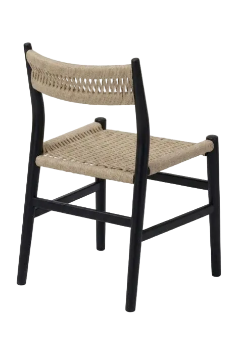 Fitzroy Rattan Dining Chair - Black