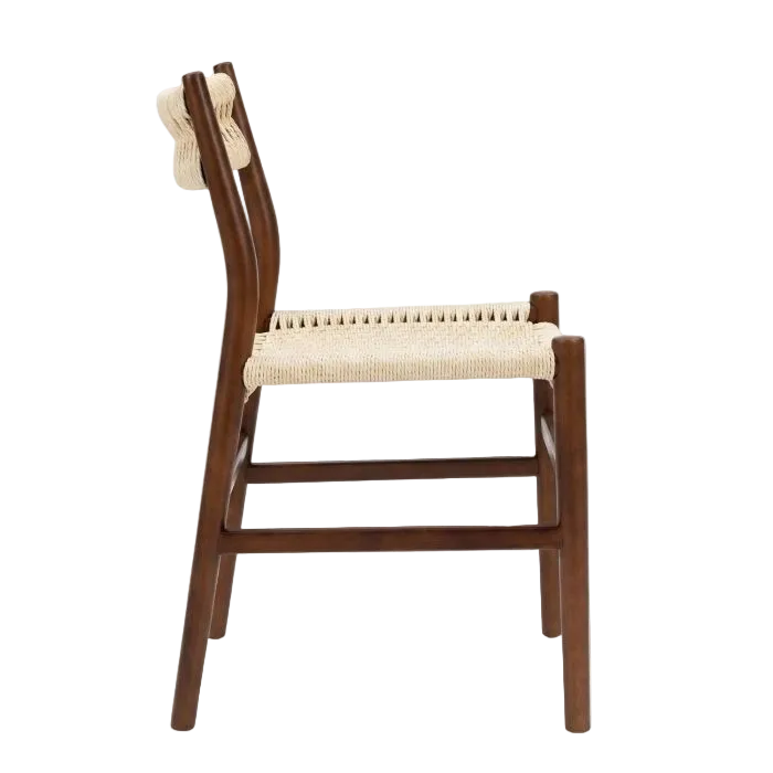 Fitzroy Rattan Dining Chair - Dark Walnut