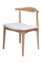 Hans Wegner Elbow Chair CH20 - Natural Ash White Seat
