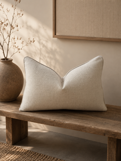 Forest Green Woven Cushion Feather Insert
