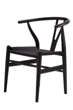 Hans Wegner Wishbone Chair - Black Cord