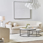 Elle 3 Seater Slip Cover Sofa Natural Linen