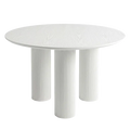 Doric Round Dining Table 120cm - White