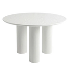 Doric Round Dining Table 120cm - White