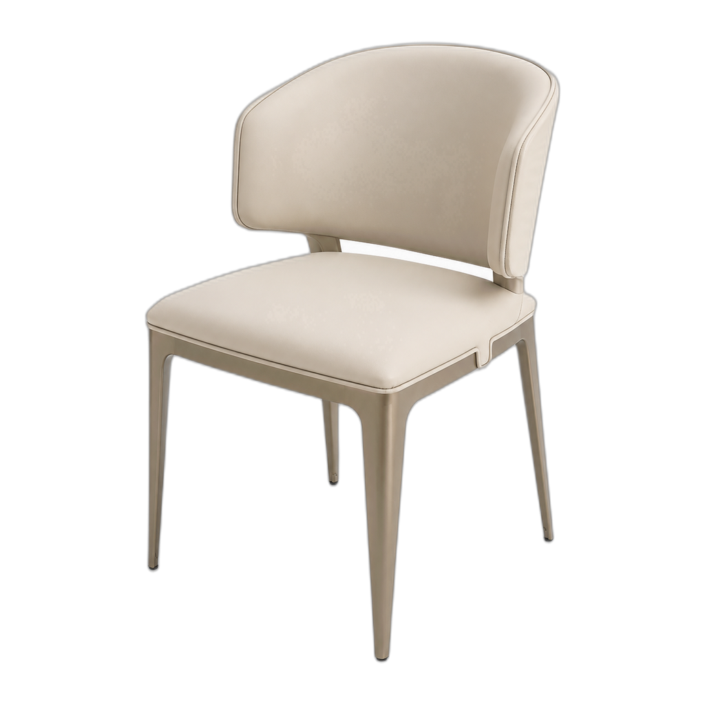 Reeve Curved Dining Chair - Beige