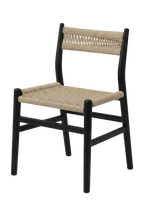 Fitzroy Rattan Dining Chair - Black