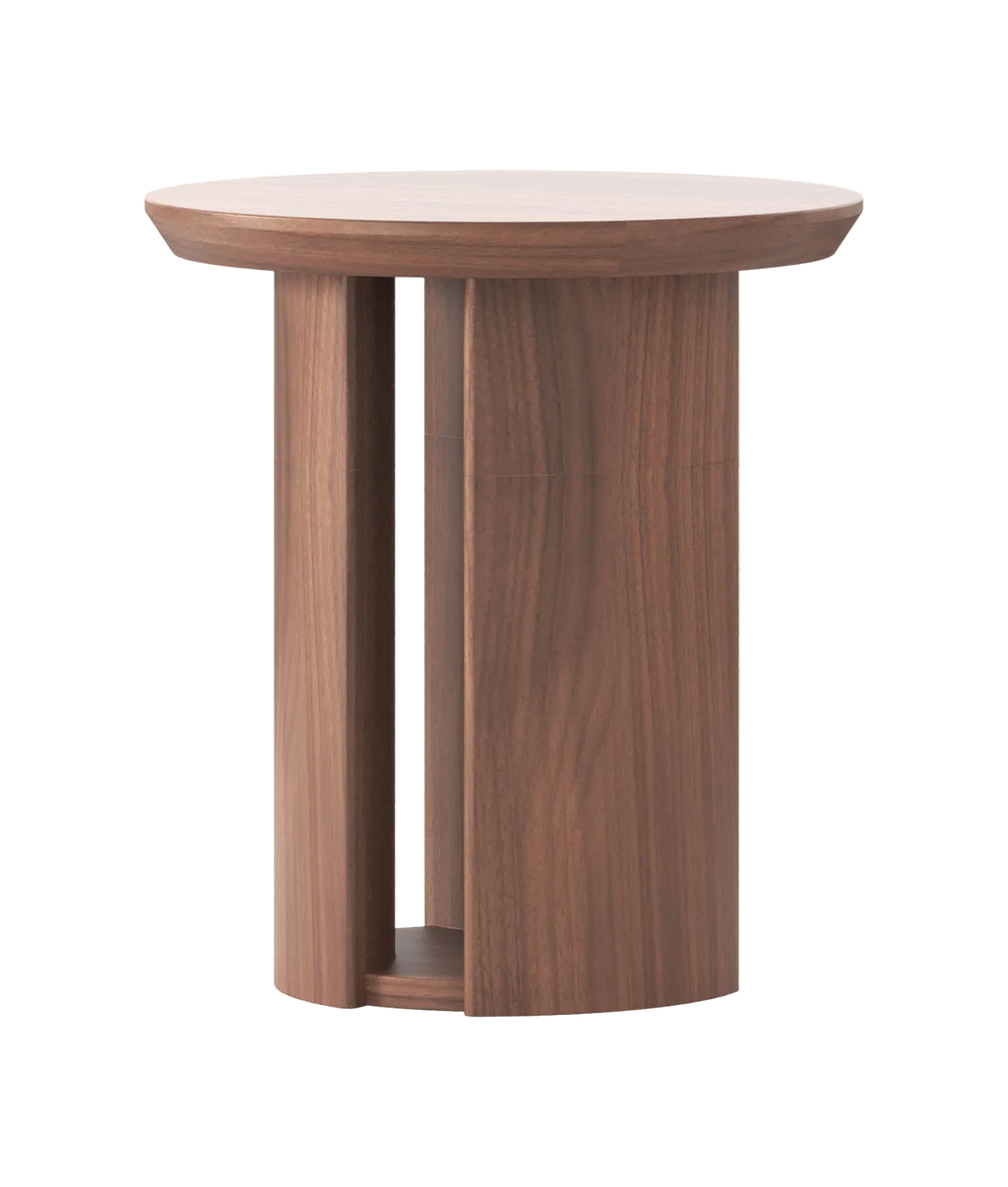 Meko 500 Round Side Table - Walnut Natural