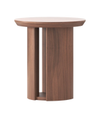 Meko 500 Round Side Table - Walnut Natural