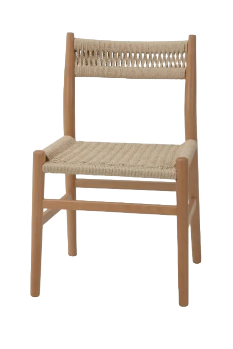 Fitzroy Rattan Dining Chair - Natural Timber