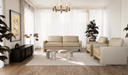 Montpellier Nesting Table - Silver Travertine & Glass