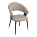 Reeve Curved Dining Chair - Beige Boucle