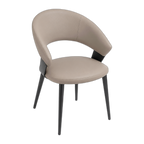 Reeve Curved Dining Chair - Beige Boucle
