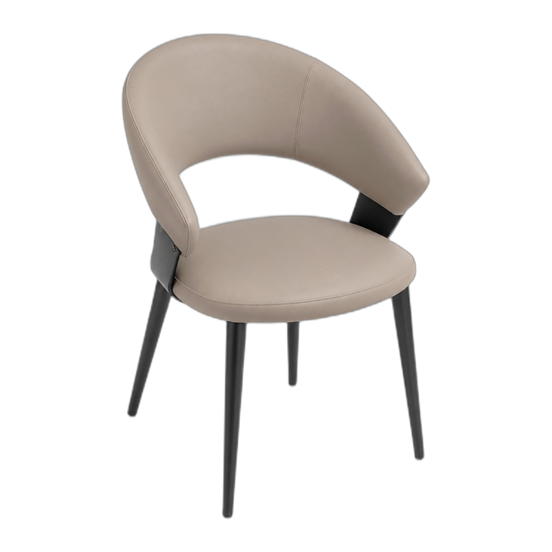 Reeve Curved Dining Chair - Beige Boucle