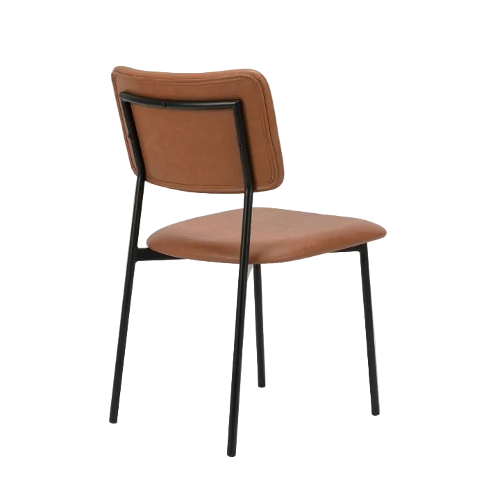 Tom Dining Chair - Brown Vegan Leather