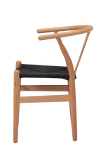 Hans Wegner Wishbone Chair - Natural Black Cord