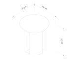 Meko 500 Round Side Table - Walnut Natural