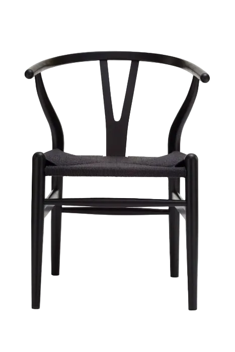 Hans Wegner Wishbone Chair - Black Cord