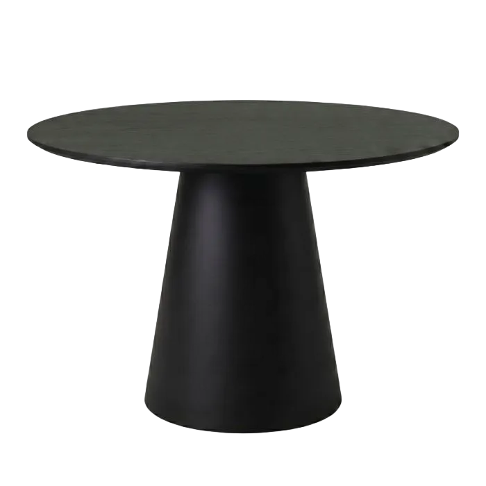 Moon Round Dining Table 120cm - Black